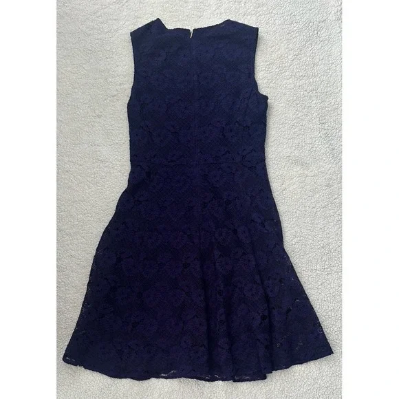 NEW DKNY Womens Purple Crochet Lace V-Neck Sleeveless Dress Size 6 Wedding NWT - Picture 10 of 12